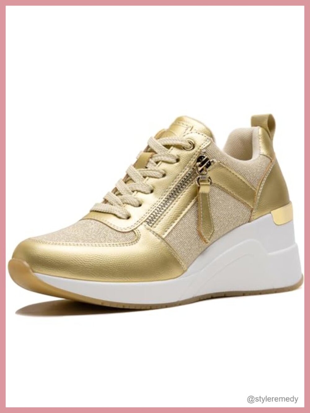 Women's Wedge Sneakers Platform Tennis Shoes with Arch Support